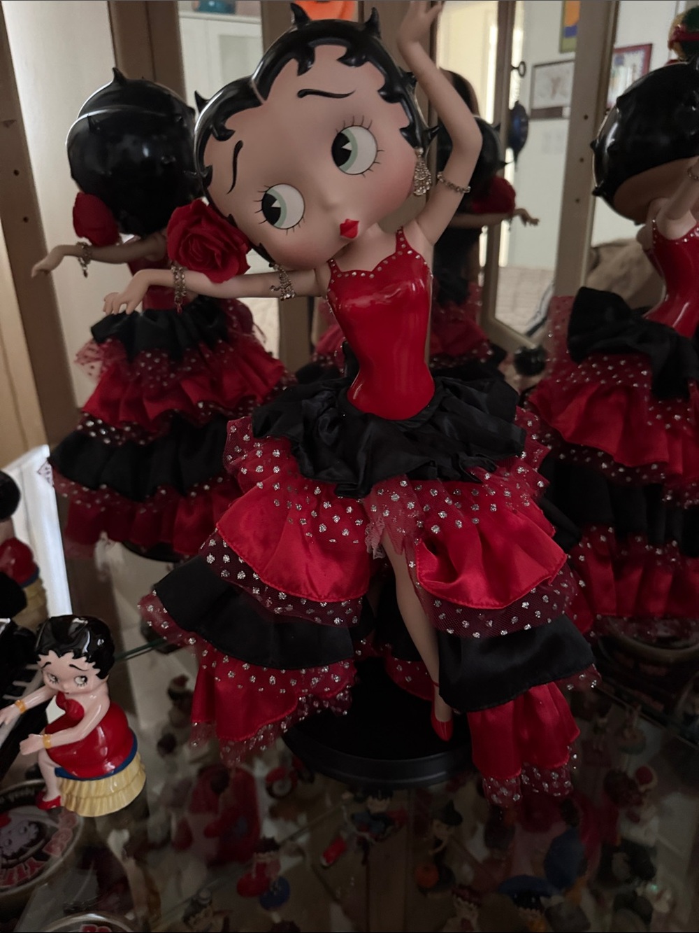 Betty Boop collectible Red and Black Flamenco Figurine Doll
